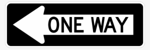 R6-1 One Way Arrow - Blank One Way Sign