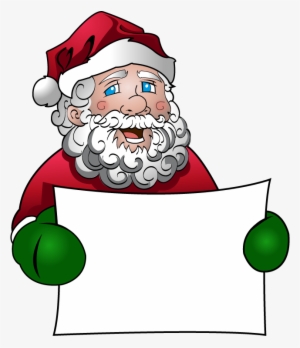 Image - Santa Holding Sign Clipart