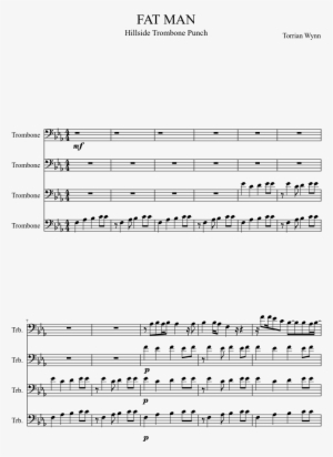 Fat Man Sheet Music Composed By Torrian Wynn 1 Of 3 - Skyrim Theme Song Trombone