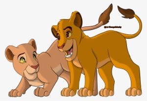 Nala And Simba - Leon Simba Y Nala Png