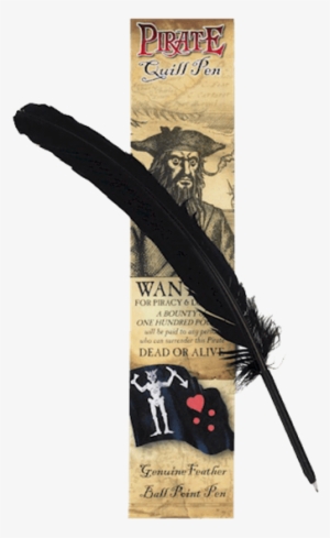 Black Pirate Quill Pen - Pirate Doubloon, Escudo Coins Of Phillip Ii