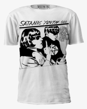 Satanic Youth T-shirt - Sonic Youth Goo Vinyl