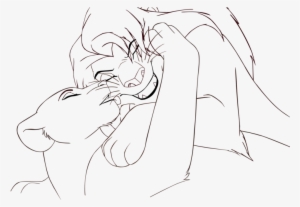 Simba And Nala Kiss - Simba Drawing