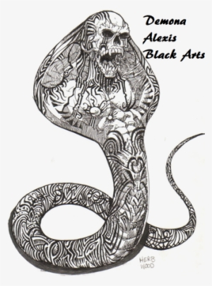 In The Name Of Satan, As Magistra High Priestess Demona - Snake Sketch Cobra