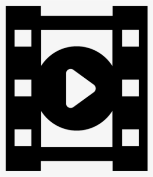Play Movie Symbol Of Film Strip Photogram Vector - Movie Symbol