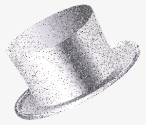 New Year Party Hat Silver Png Clip Art Image - Gold Top Hat Png
