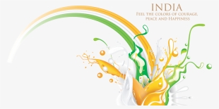 Splashy Indian Flag Png Vector Images Free Downloads - Indian Tri Color Png