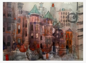 Mr Brownstone Watercolor On Chairish - Painting