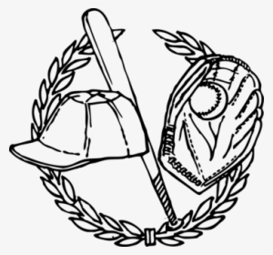 Baseball Field Baseball Bats Softball Black And White - Baseball Clip Art Black And White