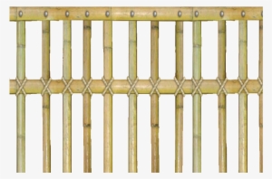 Open Bamboo Pole Fence - Bamboo Fence Png