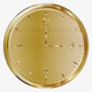 Gold Clock Png Clip Art Royalty Free Library - Gold Clock Transparent