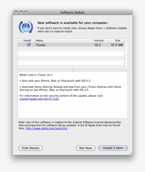 Apple Releases Itunes - Software Update
