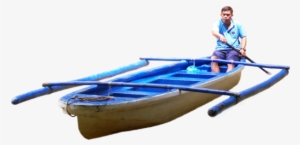 Asianboatfrontangle - Man In Boat Png