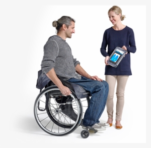 Wheelchair Vector - Person In Wheelchair Png