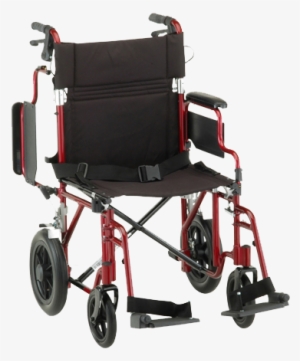 22" Lightweight Transport Chair W/hand Brakes