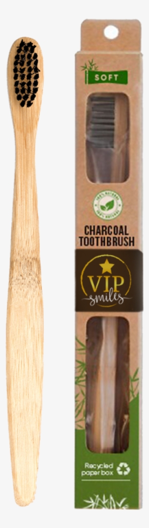Charcoal Toothbrush With Bamboo Handle - Charcoal