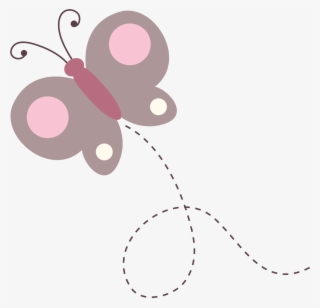 Borboletas Para Pintar, Borboletas De Papel, Jardim - Baby Pink Butterfly Clipart