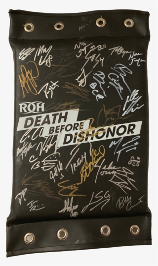Signed Death Before Dishnor 2018 Event Turnbuckle Pad - Illustration