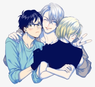 Наклейка Yuuri Katsuki X Victor Nikiforov X Yuri Plisetsky - Yuri On Ice Render