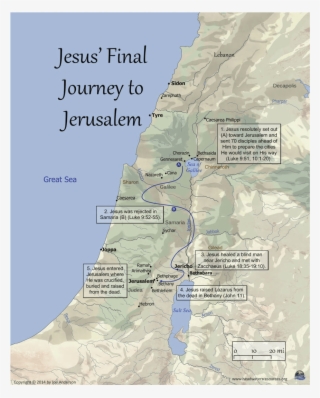 037 Unit2mapdone - Jesus Last Journey To Jerusalem Map