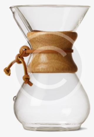 Glass Coffee Jar With Wood Collar - Vase