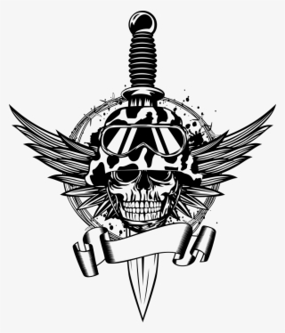 Skull Photography Printing Illustration Vector Sword - Skull With Beret