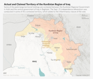 Actual And Claimed Territory Of Iraqi Kurdistan - Krg Controls In Iraq 2018