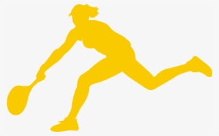 Female Clipart Badminton Player - Badminton Silhouette Colored Png
