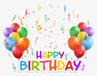 Free Png Transparent Happy Birthday And Baloons Png - Happy Birthday Balloons Png