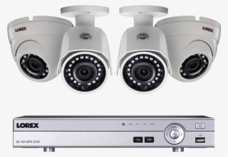 4 Channel 2k Hd Security Camera System With 4 2k Metal - Lorex Security Camera