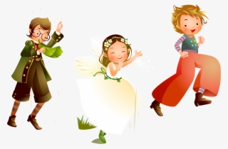 Cartoon Child Illustration - Kids Dancing Vector