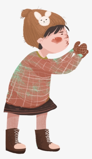 Retro Hand Drawn Girl Character Png And Psd - Cartoon