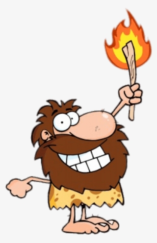 Free Png Download Caveman Holding A Torch Png Images - Happy Caveman