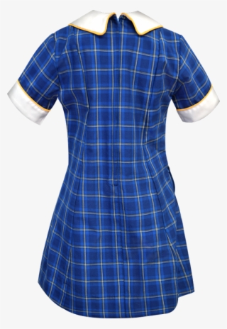 School Uniform Dress Back View - Plaid
