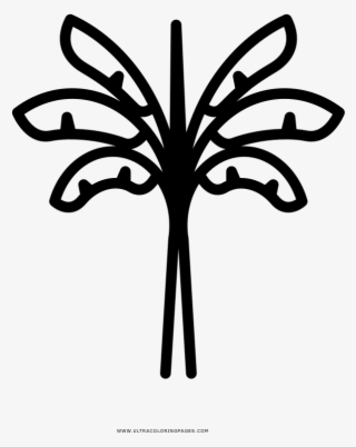 Banana Tree Coloring Page - Banana Tree Icon Png
