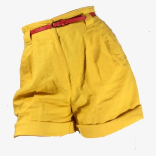 Yellow Red Polyvore Moodboard Filler Shorts - Yellow Aesthetic Clothes Png