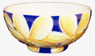 5" Rice Bowl Blue Plumeria - Bowl