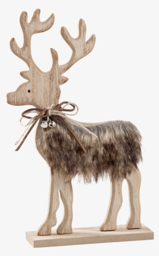 Rustic Reindeer With Bell - Elk