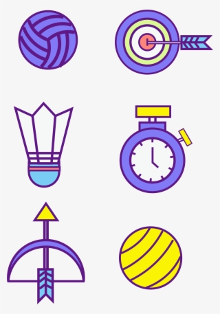 Ball Iocn Bogenschießen Badminton Png Und Vektorabbildung