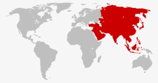 Open - World Map With Asia Highlighted