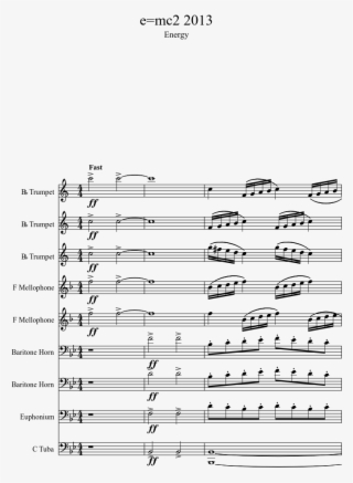 E=mc2 - Grandfather's Clock Euphonium Solo Sheet Music