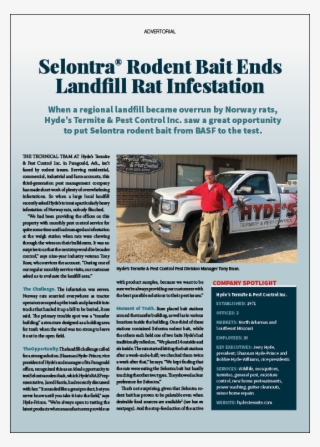 Selontra® Rodent Bait Ends Landfill Rat Infestation, - Flyer