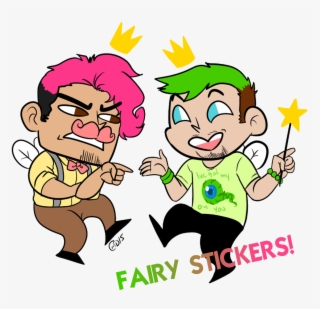 So I Made Em A Sticker 8d - Markiplier And Jacksepticeye Cosmo And Wanda