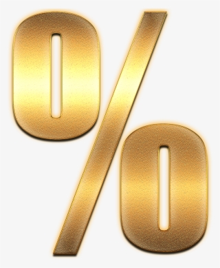 Percent Png Free Download - Percentage Gold Png