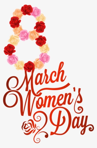 Red 8 March Womens Day Png Clipart Image - Celebration Of Women's Day