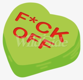 F*ck Off Green Heart Candy - Illustration