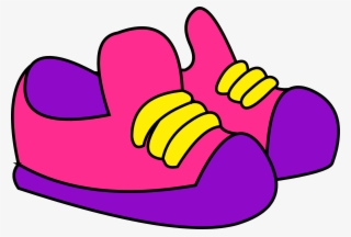 Purple Paint Splatter Clipart - Cartoon Kids Shoes