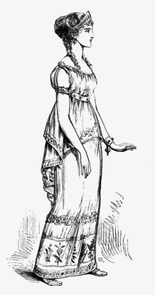 Vintage Women Crown Princess Clip Art - Sketch Of Vintage Women