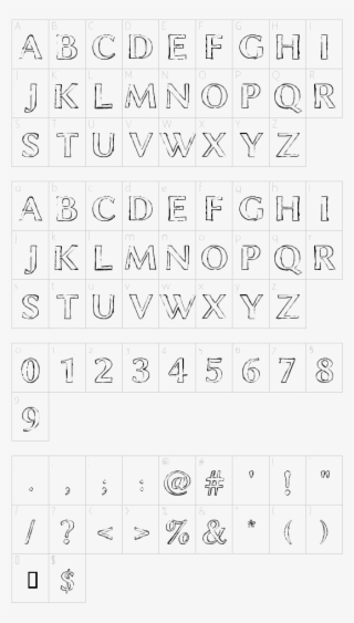 Character Map - Little Mermaid Font Alphabet