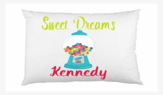 Personalized Children's Pillow Case, Sweet Dreams Gumball - Cushion